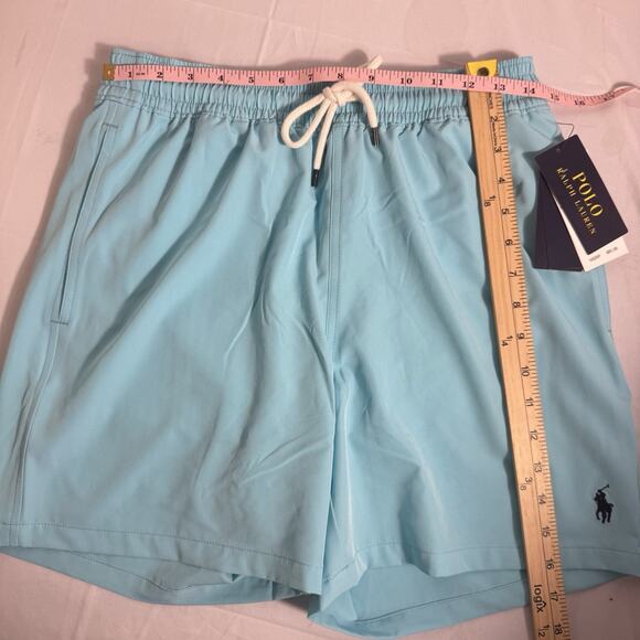 Polo Ralph Lauren Men's Small Blue Solid Polo Swim Trunks - Picture 10 of 10